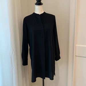 Anne Klein classic long black blouse